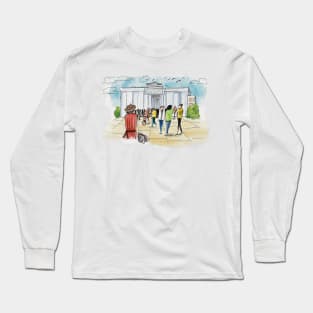 Crowd sketch Long Sleeve T-Shirt